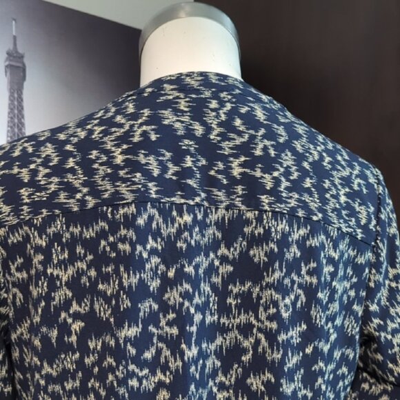 Lila Rose Navy and Cream Long Sleeve Dress - Picture 6 of 8